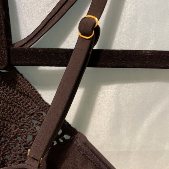 NWOT Xhilaration crochet detail tankini top SZ LG - Picture 5 of 7